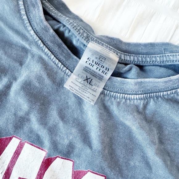 Gameday Couture Carolina Gamecocks Cropped Oversized Tee Crop Gray Size XL - Picture 2 of 3